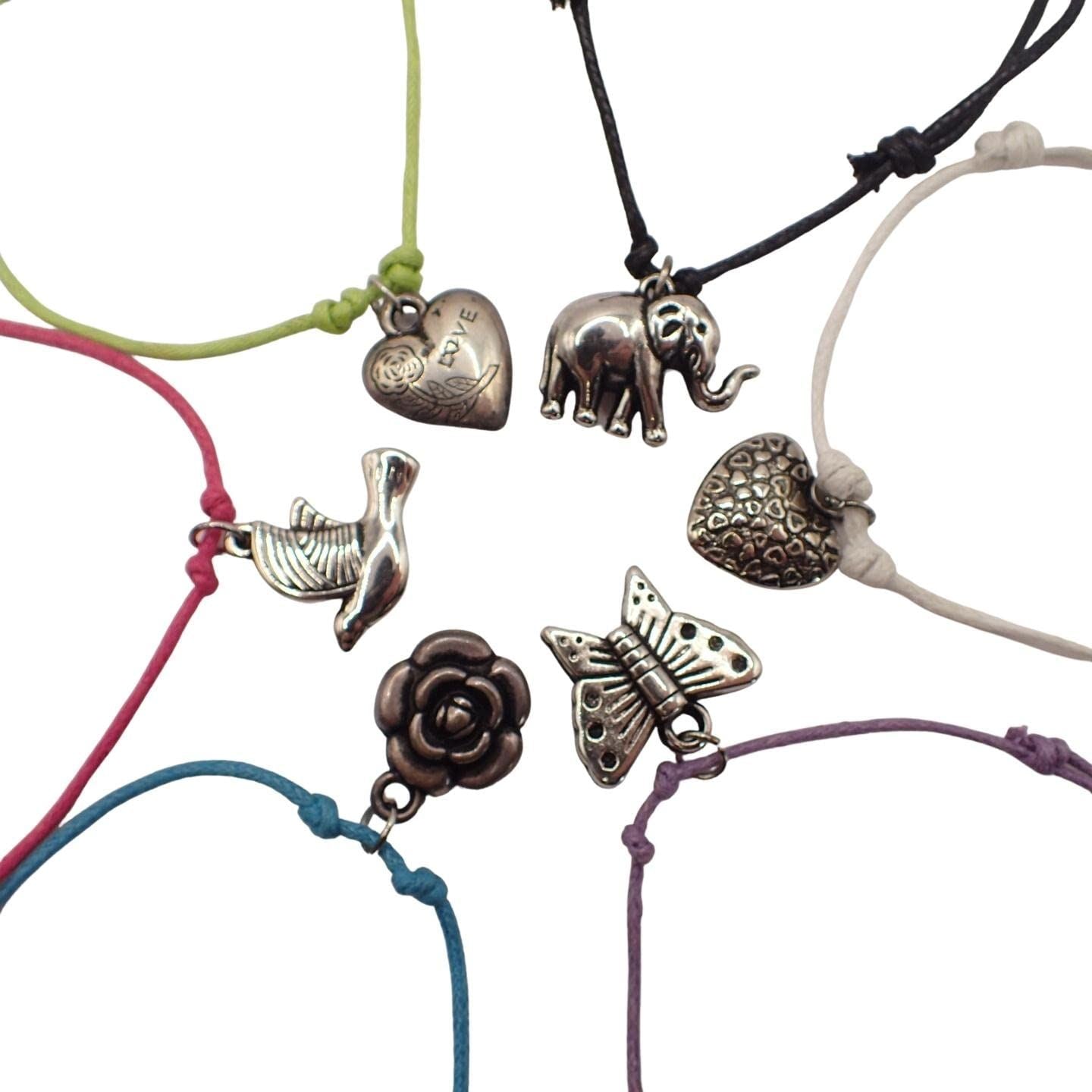 Girls Adjustable Corded String Bracelet